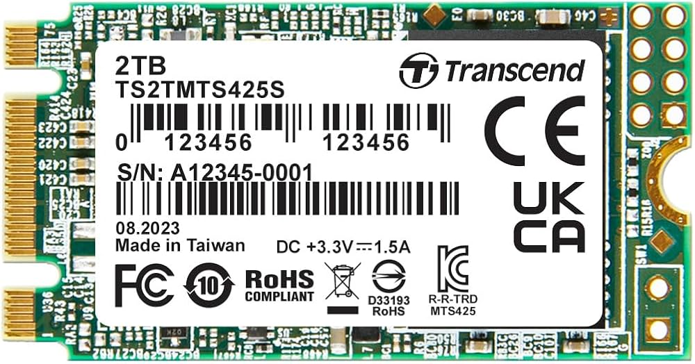 Amazon | Transcend TS2TMTS425S 2TB M.2 SATAIII 2242 B+M キー 内蔵